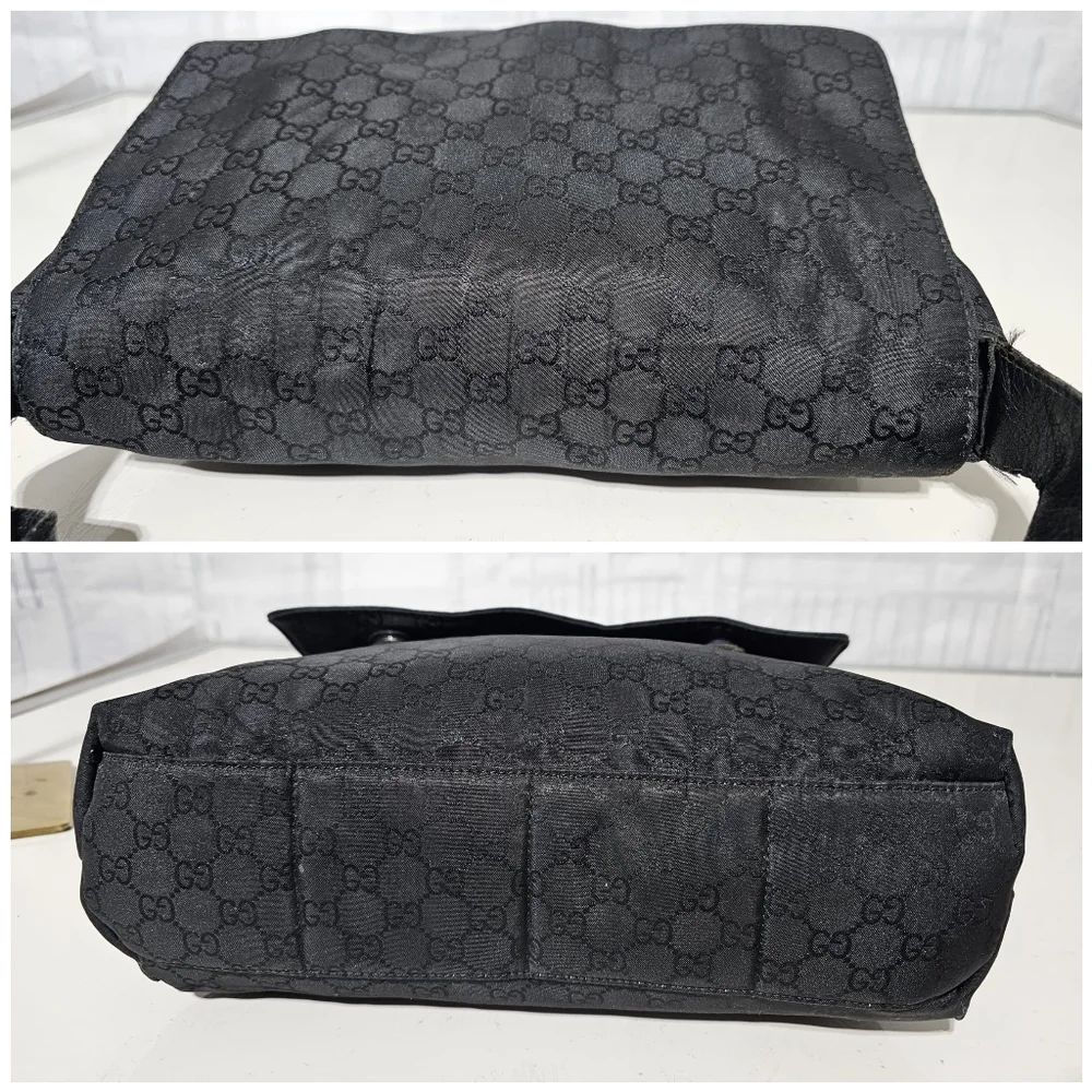 Gucci GG Nylon Messenger Bag Black